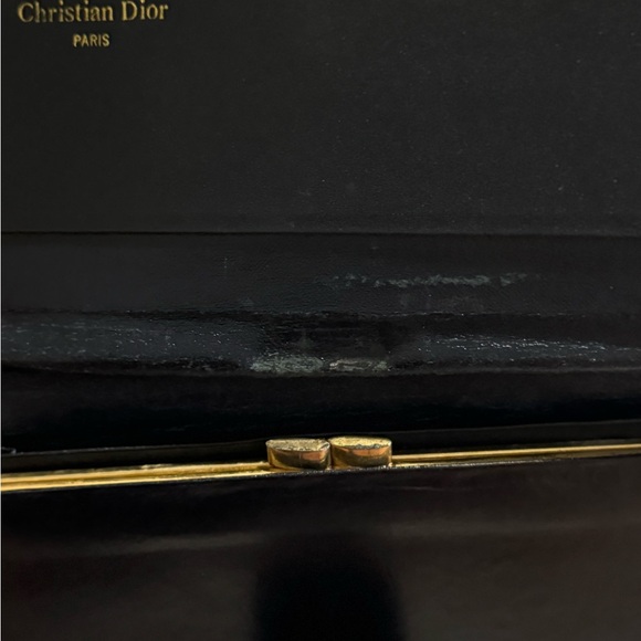 Dior Navy Foldover Wallet Kisslock Clasp - Picture 6 of 7